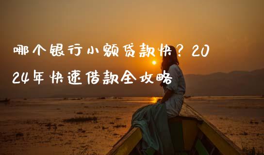 哪个银行小额贷款快？2024年快速借款全攻略_https://cj002.lansai.wang_股市问答_第1张