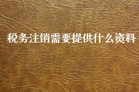 税务注销需要提供什么资料_https://cj002.lansai.wang_会计问答_第1张