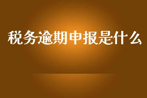 税务逾期申报是什么_https://cj002.lansai.wang_会计问答_第1张