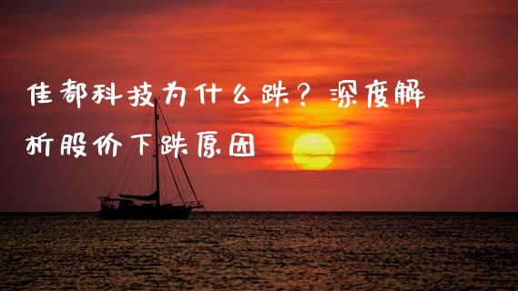 佳都科技为什么跌？深度解析股价下跌原因_https://cj002.lansai.wang_保险问答_第1张