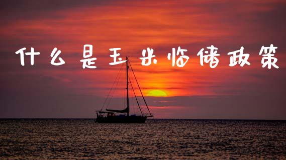 什么是玉米临储政策_https://cj002.lansai.wang_期货问答_第1张