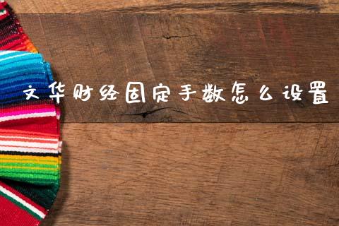 文华财经固定手数怎么设置_https://cj002.lansai.wang_期货问答_第1张