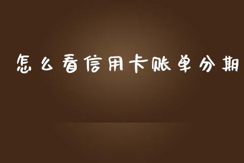 怎么看信用卡账单分期_https://cj002.lansai.wang_金融问答_第1张