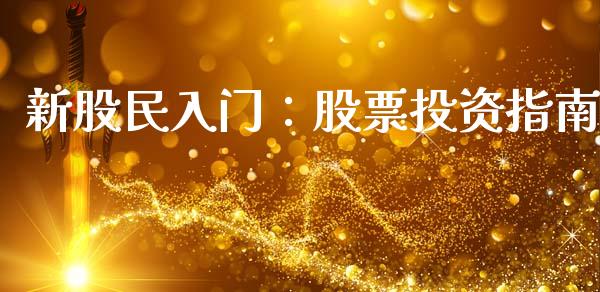 新股民入门：股票投资指南_https://cj002.lansai.wang_财经问答_第1张