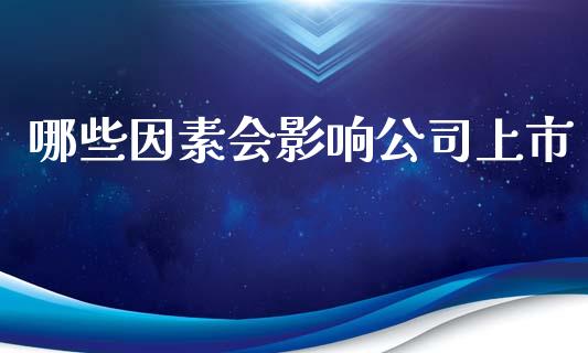 哪些因素会影响公司上市_https://cj002.lansai.wang_期货问答_第1张
