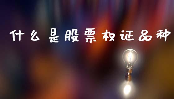 什么是股票权证品种_https://cj002.lansai.wang_理财问答_第1张