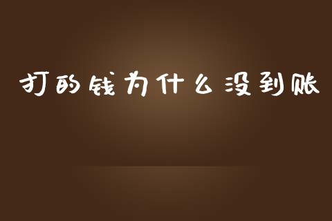 打的钱为什么没到账_https://cj002.lansai.wang_理财问答_第1张