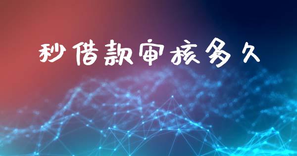 秒借款审核多久_https://cj002.lansai.wang_股市问答_第1张
