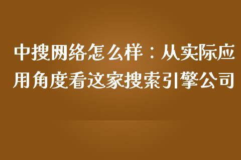 中搜网络怎么样：从实际应用角度看这家搜索引擎公司_https://cj002.lansai.wang_会计问答_第1张