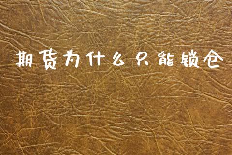 期货为什么只能锁仓_https://cj002.lansai.wang_股市问答_第1张