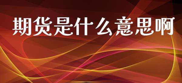 期货是什么意思啊_https://cj002.lansai.wang_金融问答_第1张