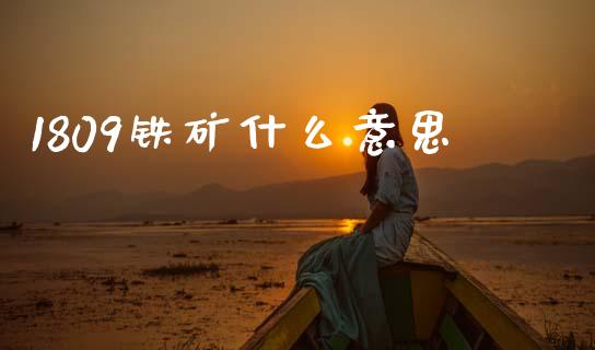 1809铁矿什么意思_https://cj002.lansai.wang_理财问答_第1张