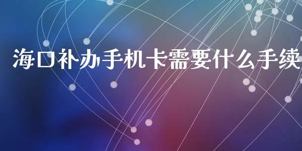 海口补办手机卡需要什么手续_https://cj002.lansai.wang_金融问答_第1张