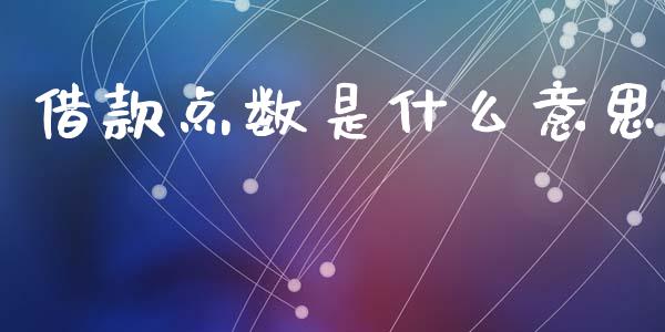 借款点数是什么意思_https://cj002.lansai.wang_金融问答_第1张