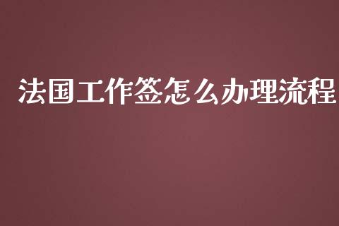 法国工作签怎么办理流程_https://cj002.lansai.wang_保险问答_第1张