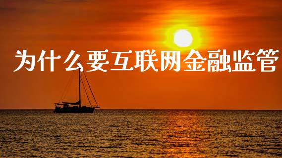 为什么要互联网金融监管_https://cj002.lansai.wang_理财问答_第1张