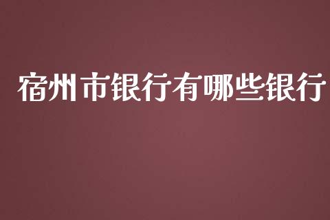 宿州市银行有哪些银行_https://cj002.lansai.wang_理财问答_第1张