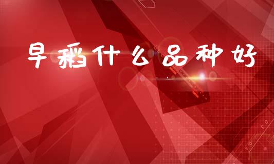 早稻什么品种好_https://cj002.lansai.wang_期货问答_第1张