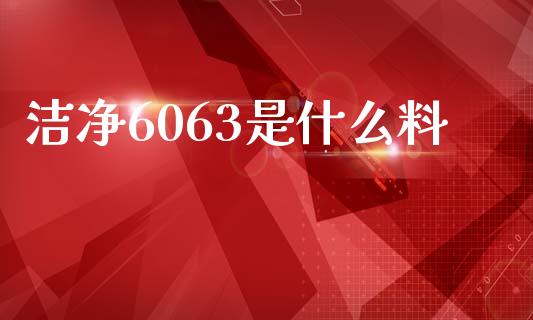 洁净6063是什么料_https://cj002.lansai.wang_保险问答_第1张