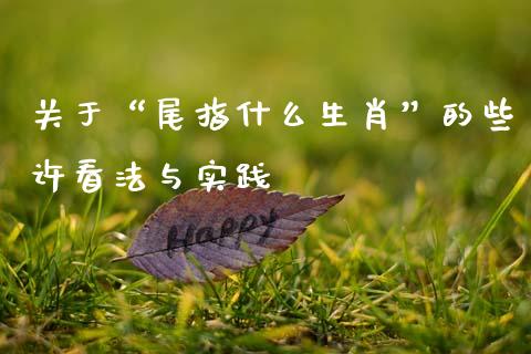 关于“尾指什么生肖”的些许看法与实践_https://cj002.lansai.wang_金融问答_第1张