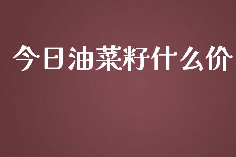 今日油菜籽什么价_https://cj002.lansai.wang_股市问答_第1张