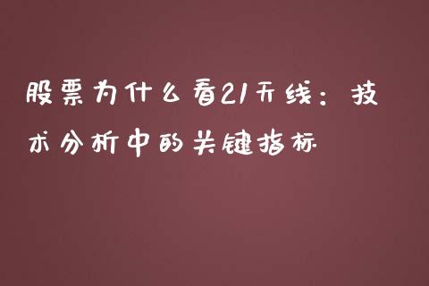 股票为什么看21天线：技术分析中的关键指标_https://cj002.lansai.wang_会计问答_第1张