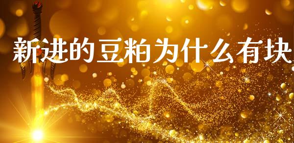 新进的豆粕为什么有块_https://cj002.lansai.wang_期货问答_第1张