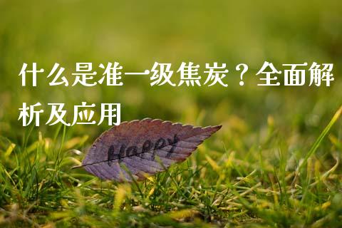 什么是准一级焦炭？全面解析及应用_https://cj002.lansai.wang_财经百问_第1张