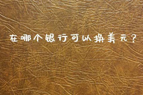 在哪个银行可以换美元？_https://cj002.lansai.wang_会计问答_第1张