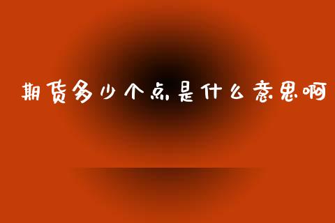 期货多少个点是什么意思啊_https://cj002.lansai.wang_财经百问_第1张