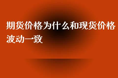 期货价格为什么和现货价格波动一致_https://cj002.lansai.wang_会计问答_第1张