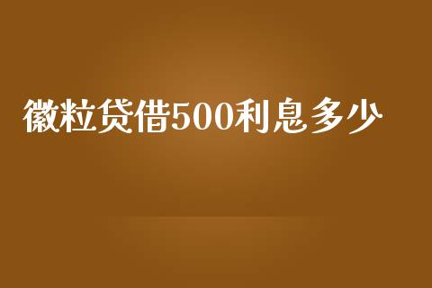 徽粒贷借500利息多少_https://cj002.lansai.wang_理财问答_第1张