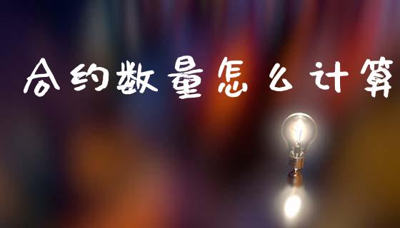 合约数量怎么计算_https://cj002.lansai.wang_股市问答_第1张