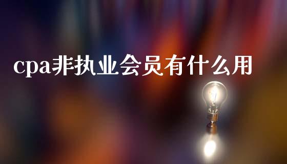 cpa非执业会员有什么用_https://cj002.lansai.wang_会计问答_第1张