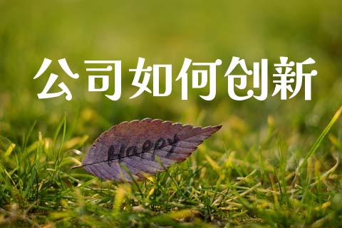 公司如何创新_https://cj002.lansai.wang_金融问答_第1张