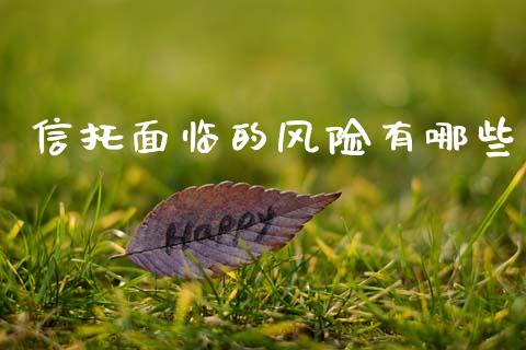 信托面临的风险有哪些_https://cj002.lansai.wang_理财问答_第1张