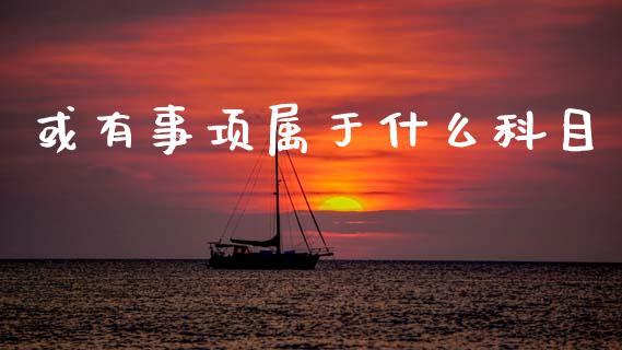 或有事项属于什么科目_https://cj002.lansai.wang_会计问答_第1张