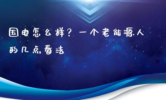 国电怎么样？一个老能源人的几点看法_https://cj002.lansai.wang_财经问答_第1张