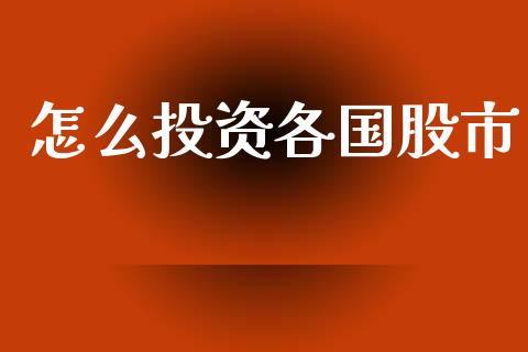 怎么投资各国股市_https://cj002.lansai.wang_股市问答_第1张