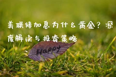 美联储加息为什么黄金？深度解读与投资策略_https://cj002.lansai.wang_金融问答_第1张