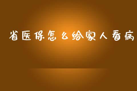省医保怎么给家人看病_https://cj002.lansai.wang_保险问答_第1张