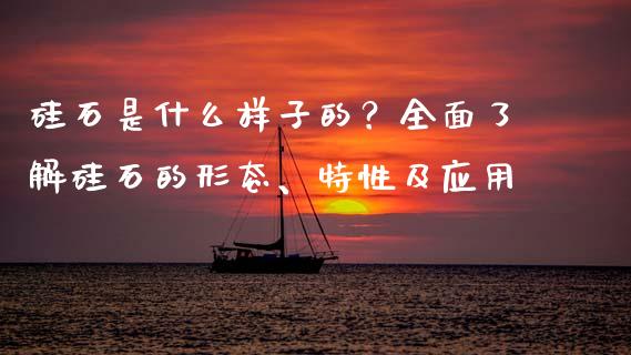 硅石是什么样子的？全面了解硅石的形态、特性及应用_https://cj002.lansai.wang_理财问答_第1张