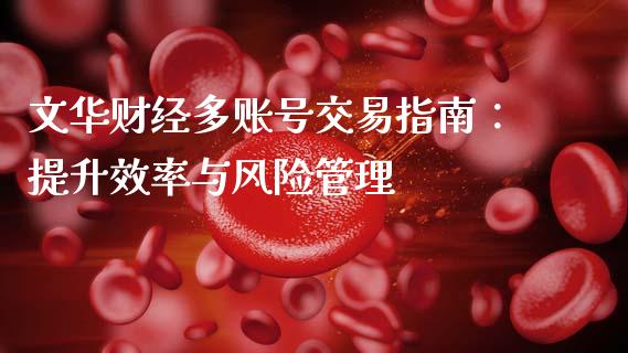 文华财经多账号交易指南：提升效率与风险管理_https://cj002.lansai.wang_保险问答_第1张