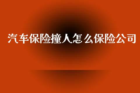汽车保险撞人怎么保险公司_https://cj002.lansai.wang_保险问答_第1张