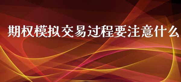 期权模拟交易过程要注意什么_https://cj002.lansai.wang_理财问答_第1张