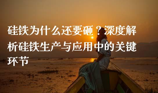 硅铁为什么还要砸?深度解析硅铁生产与应用中的关键环节_期货问答_第1张_财经百问网 硅铁为什么还要砸?深度解析硅铁生产与应用中的关键环节_https://cj002.lansai.wang_期货问答_第1张