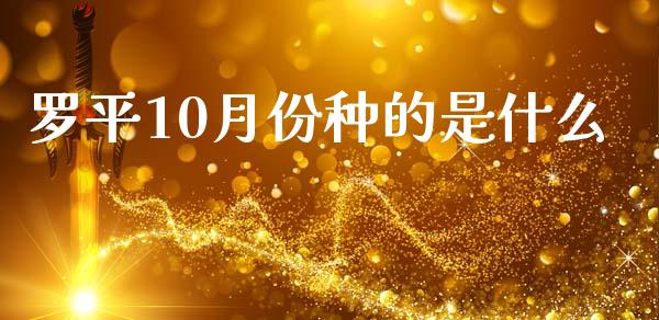 罗平10月份种的是什么_https://cj002.lansai.wang_期货问答_第1张