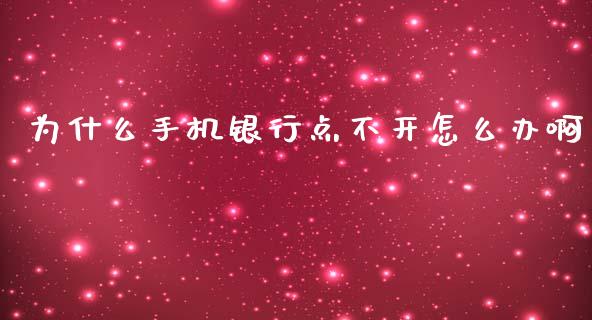 为什么手机银行点不开怎么办啊_https://cj002.lansai.wang_理财问答_第1张