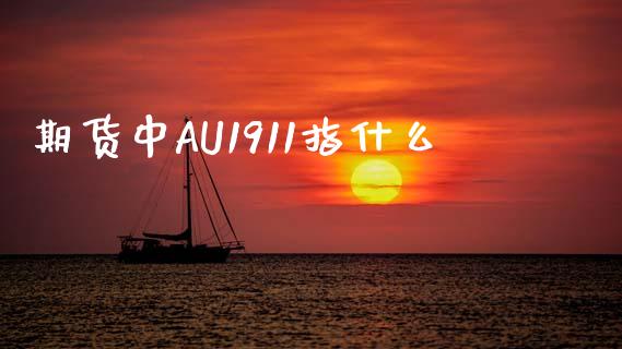 期货中AU1911指什么_https://cj002.lansai.wang_保险问答_第1张