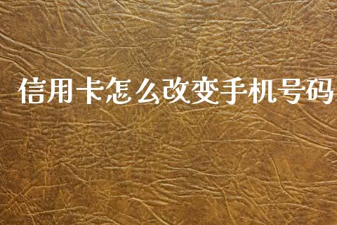信用卡怎么改变手机号码_https://cj002.lansai.wang_金融问答_第1张